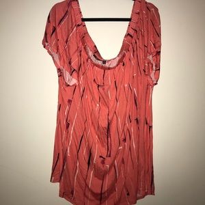 NWT Salmon colored Off the Shoulder Blouse